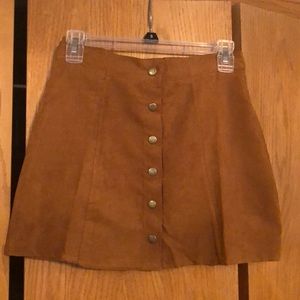 Brown button down skirt